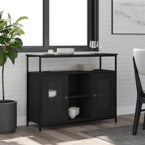 VidaXL Buffet - Noir - 2 portes - 100x35x80 cm