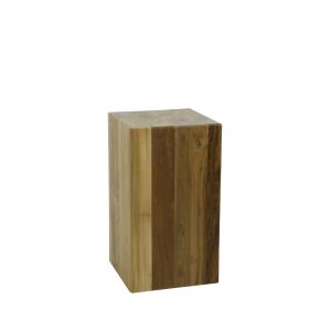 Pier Import - Sellette en bois de teck recyclé forme carrée 65 cm