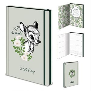 Pyramid International Agenda semainier 2023 Bambi, couverture rigide, format A5, produit officiel, multicolore - SR74093