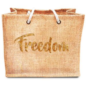 Ruedelafete Sac Jute sequins FREEDOM