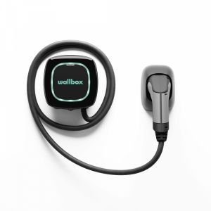 Wallbox Pulsar Plus Chargeur pour EV avec Puissance réglable jusqu'à 7,4 KW. Câble de Charge de Type 2, 7M. Connexion WiFi Bluetooth et OCPP.