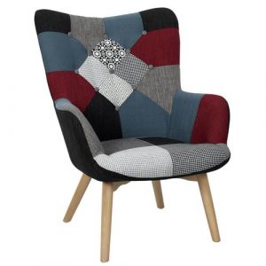 FEDERICA - Fauteuil Patchwork Motifs Colorés - Altobuy