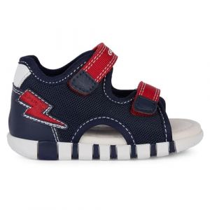 Geox Bébé garçon B Sandal Iupidoo Boy, Bleu Marine/Rouge, 24 EU