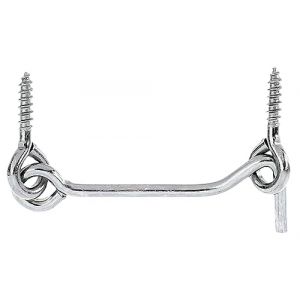 Alberts 903817 contrevent| avec &oelig;illets| Zingu&eacute; bichromat&eacute;| Longueur 80 mm | &Oslash; du Crochet 4 mm Ferrures de Portes en Bois, Gris