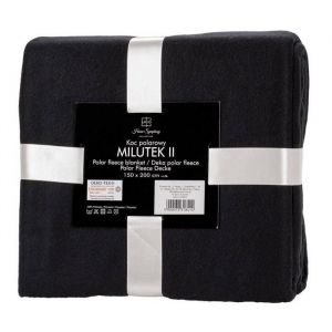 Couverture Polaire Couverture Doudou Couverture canapé Couverture Salon avec Bords Cousus Noir 130x170 cm