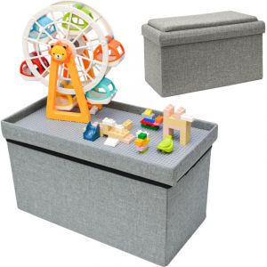 Dunedesign - Boîte de Rangement avec Plaque de Base - 53x27x30 Table de Jeu Enfant