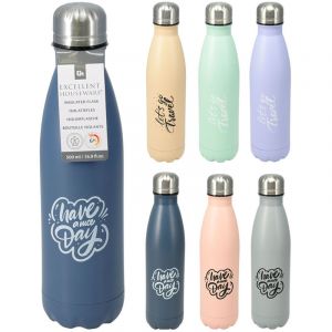Bouteille Isotherme En Acier Inoxydable De Couleurs Et Mod&egrave;les Assortis 500 Ml
