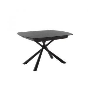 Table repas extensible ZICOS 130(190) cm plateau c&eacute;ramique anthracite