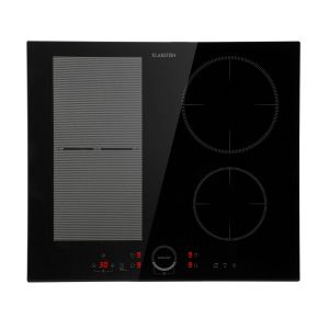 Klarstein Delicatessa 60 Hybrid Table de cuisson à induction encastrable - 4 zones - 7000W de puissance max. - Vitrocéramique noire