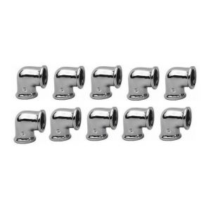 Diam Raccord coudé chrome, coude femelle / femelle 3/8' x 10pièces