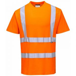 Image de Portwest Tee shirt Haute visibilité MC Coton Comfort Orange Fluo M