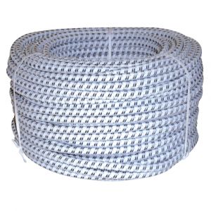 Cordon souple clôture électrique Farmer W8 - Blanc noir - 50m 8mm