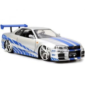 Jazwares Fast and Furious-Brian O'Conner's Nissan Skyline GT-R, 97158, Echelle 1/24