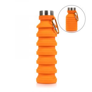 Dam Bouteille de sport pliable en silicone. 470 &agrave; 550ml, sans bpa.