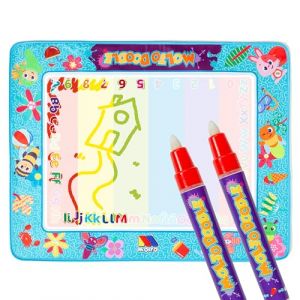 Molto Tapis de dessin XXL sans encre + 2 feutres &ndash; Jouet cr&eacute;atif pour enfants pour dessiner et effacer &ndash; Activit&eacute; &eacute;ducative pour enfants &ndash; &Eacute;cologique et r&eacute;utilisable