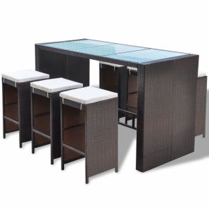 Image de VidaXL Ensemble bar de jardin de 13 pièces en rotin synthétique
