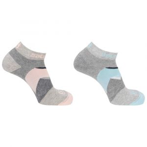 Salomon Socks Chaussettes Courtes Outline Prism 2 Unités EU 45-47 Medium Grey/Pastel