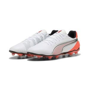 Image de Puma Bottes de football king match fg/ag blanc- argent