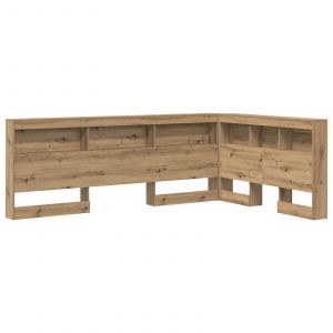 VidaXL Tête De Lit De Rangement Avec Étagère Chêne Artisanal 120 Cm