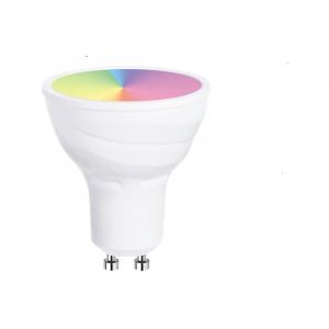 Ampoule LED connect&eacute;e - GU10 - 5W - RGB