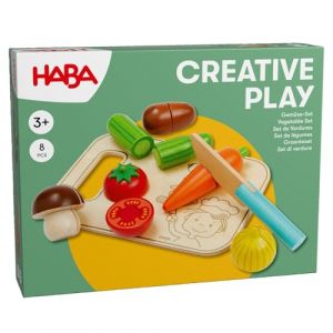 Haba Creative Play – Set de légumes avec planche et couteau