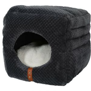Zolux Cube 2 en 1. PALOMA pour chat. couleur grise. 35 x 35 x 35 cm