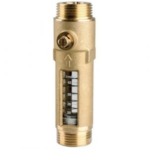 Afriso Eurojauge D&eacute;bitm&egrave;tre avec &eacute;chelle d'affichage DFM 15-2M DN15 - G26x34 (1") MM - d&eacute;bit 8-28 l/min