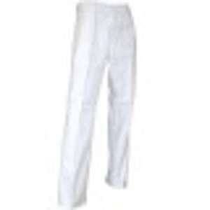 LMA Pantalon de peintre 100% coton (Couleur : Blanc Taille : 50)