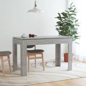 VidaXL Table de Salle à Manger Aggloméré 120x60x76 cm Gris Béton