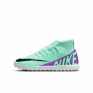 Nike Chaussure de foot montante pour surface synthétique Jr. Mercurial Superfly 9 Club pour enfant/ado - Vert - Taille 38 - Unisex