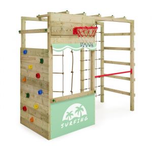 WICKEY Aire de jeux Portique bois Smart Action &Eacute;chafaudage grimpant