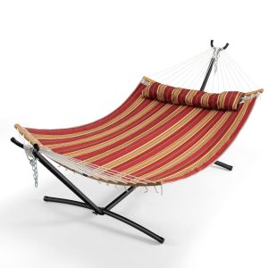 Hangock d'extérieur portatif robuste Coast avec coussin amovible pour l'intérieur et l'extérieur rouge