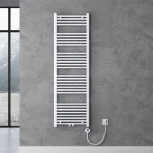 Radiateur de Salle de Bain Sèche-Serviette 160x60cm Tubulaire Vertical Chauffage Électrique Blanc avec Résistance pour Radiateur 800W rhe - Doporro