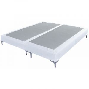 Image de Ebac Sommier + pieds Tenor 80+80x200 tissu nacre 26 lattes Literie