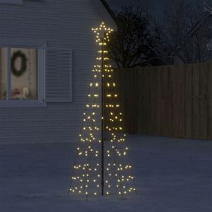 VidaXL Arbre de Noël lumineux avec piquets 220 LED blanc chaud 180 cm