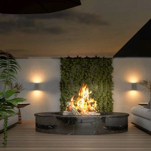 Calex Applique d'extérieur GU10, up/down, hauteur 15 cm, noir