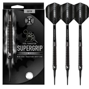 Harrows Fléchettes Supergrip Black Edition 90% Tungstène pointe nylon 16G