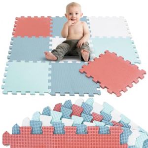 Littletom - 9 Pièces Tapis de Sol Bébé 30x30 Tapis Mousse Bebe Tapis de Jeux Enfant Pliable