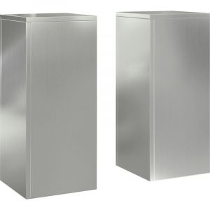 VidaXL Supports de Plantes Ext&eacute;rieurs Pilier 2 pcs 24x24x55 cm Acier Galvanis&eacute;