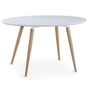 Image de Menzzo Table de Repas 130 cm Blanc