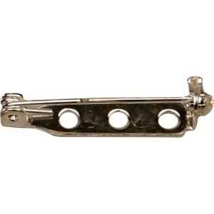 Image de Creotime Support broche 3 trous - Argenté - 25 mm - 100 pcs
