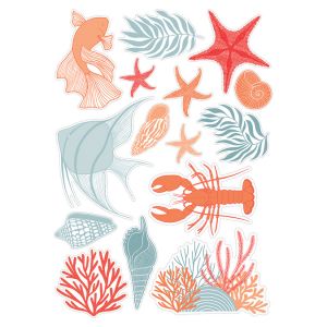 Artémio Stickers fenêtres - Corail - 15 pcs