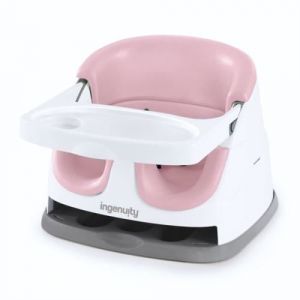 Rehausseur INGENUITY Siege réhausseur 2en1 avec plateau a rangement intégré pivoine des