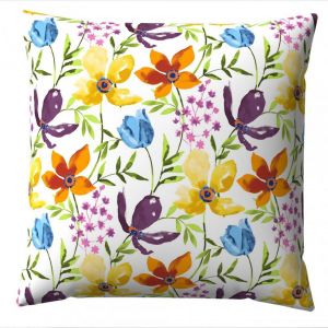 Taie d'oreiller en percale de coton AGATHE - Multicolore