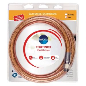 Whirlpool Tuyau de gaz Butane-Propane tout inox 2000mm