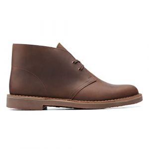 Clarks Desert Boot Bushacre 3, Bottine Chukka Homme, L&eacute;a Brun fonc&eacute;, 47 EU (BEST SHOES, neuf)