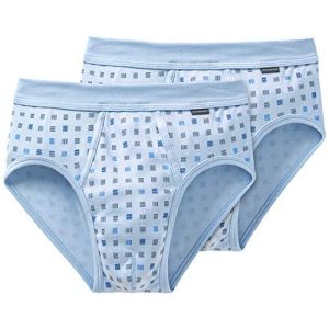 Schiesser Sportslip - 2 slips Homme - Bleu - Blau (802-air) - FR : Medium (Taille Fabricant : M)