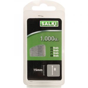 SALKI | Clous BRAD n°8 | Pack de 1000 Unités | Fabriqués pour Cloueuse Manuelle de 30mm de Longueur