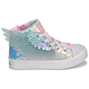 Skechers Baskets montantes enfant TWI-LITES 2.0 Argent&eacute; - Taille 28