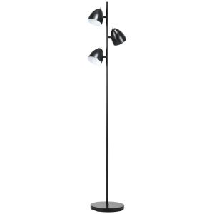 Homcom Lampadaire sur pied salon style industriel 3 abat-jours orientables en acier 38 x 28 x 169 cm noir